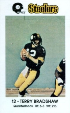 1981 Steelers Police Terry Bradshaw #12 Football Card