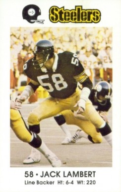 1981 Steelers Police Jack Lambert #58 Football Card