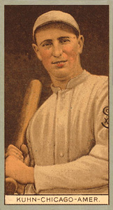1912 Brown Backgrounds Broadleaf Red Kuhn #95 Baseball Card