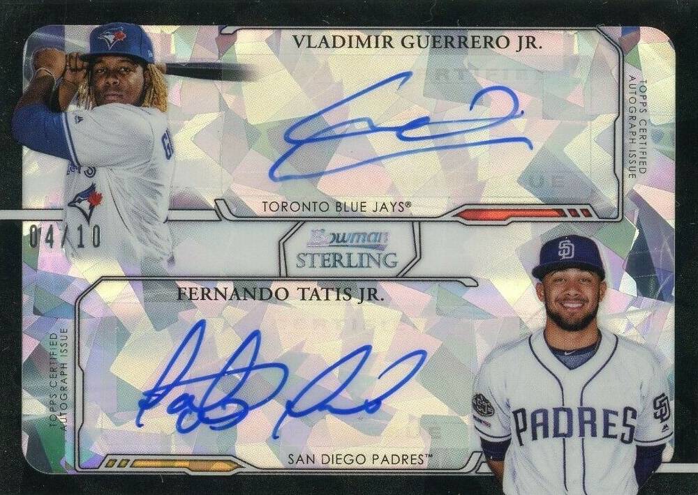 2019 Bowman Sterling Dual Refractor Autograph Fernando Tatis Jr./Vladimir Guerrero Jr. #GT Baseball Card