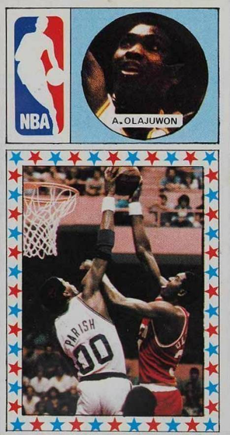 1986 Merchante Spanish Hakeem Olajuwon #173 Basketball Card