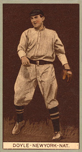 1912 Brown Backgrounds Broadleaf Lawrence Doyle #50 Baseball Card