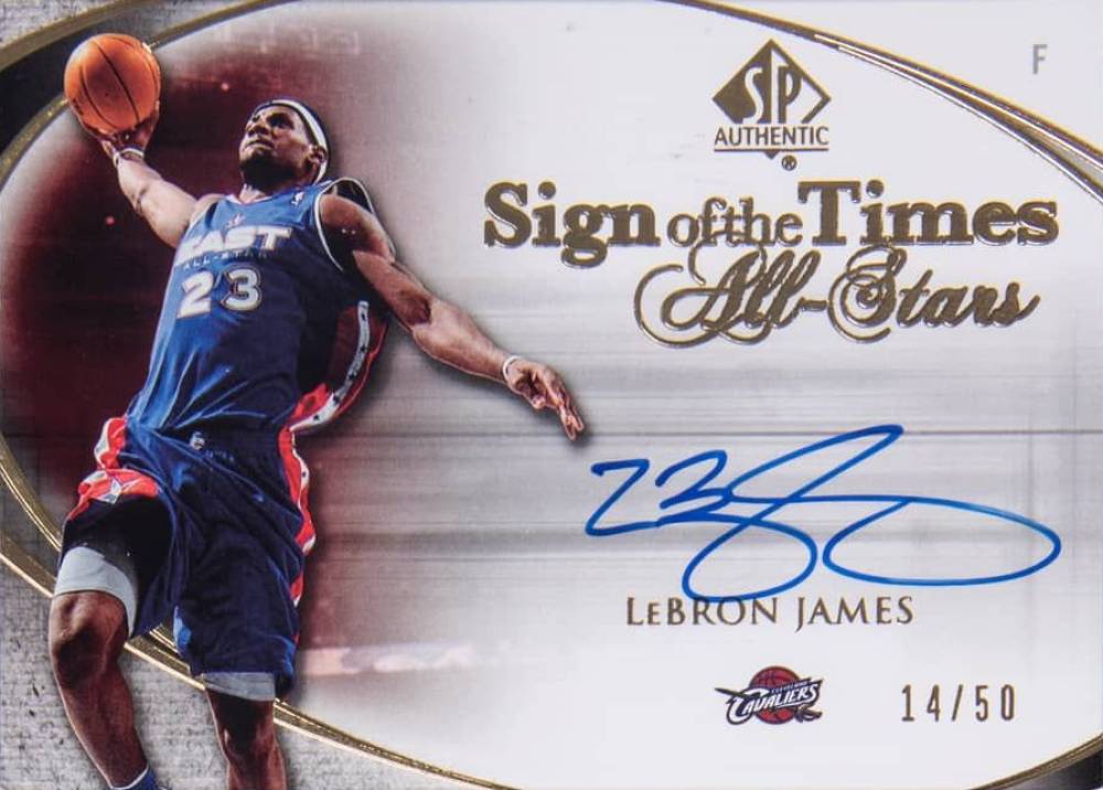 2005 SP Authentic Sign of the Times All-Stars LeBron James #SOTTLJ Basketball Card