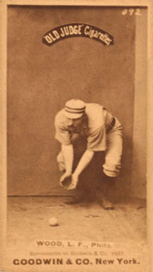 1887 Old Judge Wood, L.F., Phila. #508-3a Baseball Card
