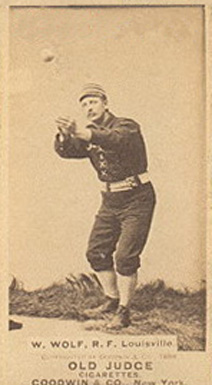 1887 Old Judge W. Wolf, R.F. Louisville #507-4a Baseball Card