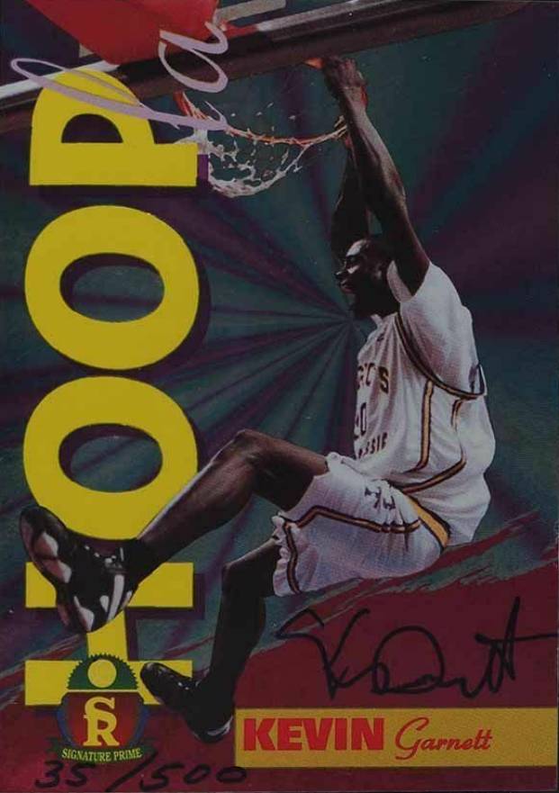 1995 Signature Rookies Prime Hoopla Kevin Garnett #H5 Basketball Card
