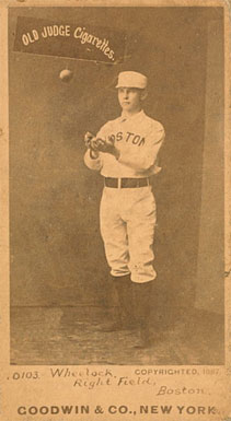 1887 Old Judge Wheelock, Right Field, Boston #493-1b Baseball Card