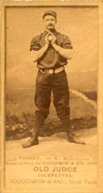 1887 Old Judge Tucker, 1st B., Baltimores #465-4a Baseball Card