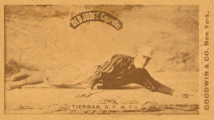 1887 Old Judge Tiernan, R.F. N.Y's. #457-5a Baseball Card