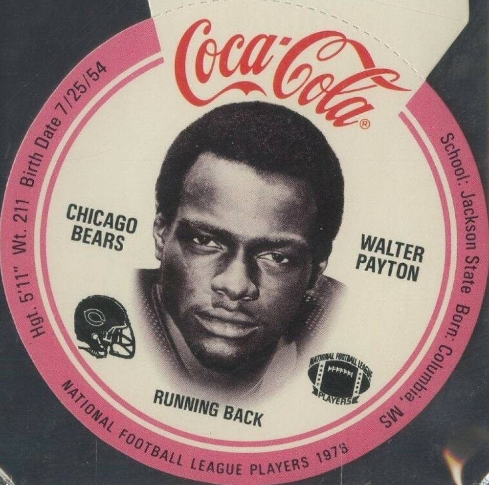 1976 Coke Bears Discs Walter Payton # Football Card