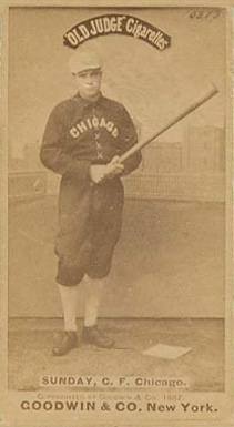 1887 Old Judge Sunday, C.F. Chicago. #446-2a Baseball Card