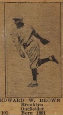 1925 Universal Toy & Novelty Brooklyn Dodgers Hand Cut Eddie Brown #101 Baseball Card
