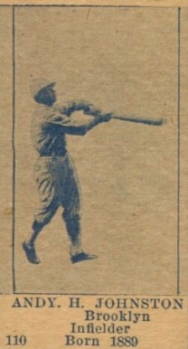 1925 Universal Toy & Novelty Brooklyn Dodgers Hand Cut Andy Johnston #110 Baseball Card