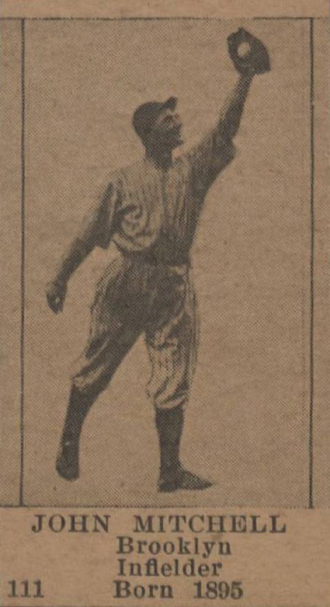 1925 Universal Toy & Novelty Brooklyn Dodgers Hand Cut John Mitchell #111 Baseball Card