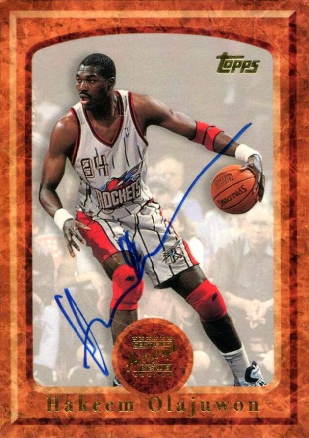 1997 Topps Certified Autograph Hakeem Olajuwon #4 Basketball Card