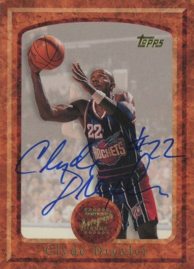 1997 Topps Certified Autograph Clyde Drexler #8 Basketball Card