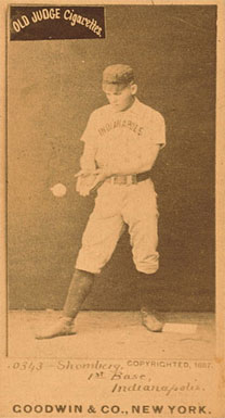 1887 Old Judge Shomberg, 1st Base, Indianapolis. #417-3a Baseball Card