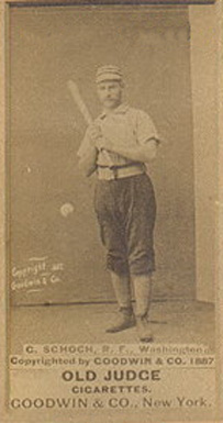 1887 Old Judge G. Schoch, R.F., Washington #416-3a Baseball Card