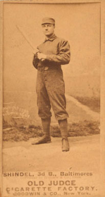 1887 Old Judge Shindel, 3d B., Baltimores #415-3b Baseball Card