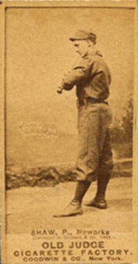 1887 Old Judge Shaw, P., Newarks #413-3a Baseball Card