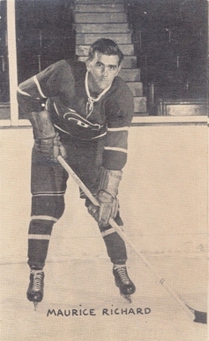 1948 Exhibits Maurice Richard # Hockey Card
