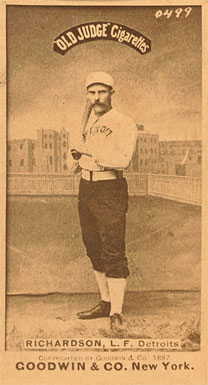 1887 Old Judge Richardson, L.F., Detroits #384-2b Baseball Card