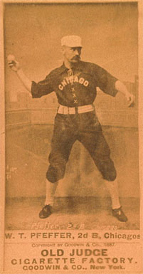 1887 Old Judge W.T. Pfeffer, 2d B, Chicagos #366-2d Baseball Card