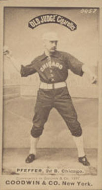 1887 Old Judge Pfeffer, 2d B, Chicago. #366-2a Baseball Card