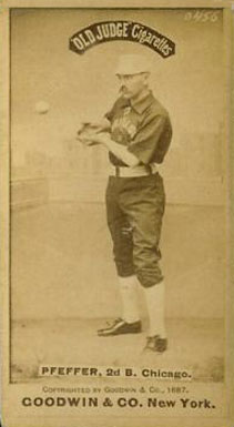 1887 Old Judge Pfeffer, 2d B, Chicago. #366-1a Baseball Card