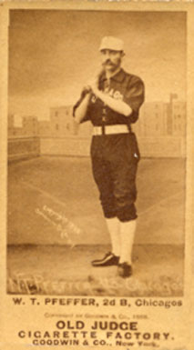 1887 Old Judge W.T. Pfeffer, 2d B, Chicagos #366-4c Baseball Card