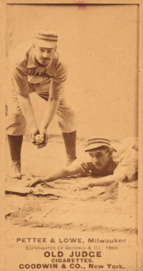 1887 Old Judge Pettee & Lowe, Milwaukee #365-5a Baseball Card