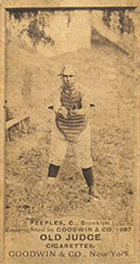 1887 Old Judge Peeples, C., Brooklyn #363-1a Baseball Card