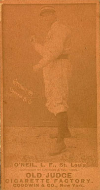 1887 Old Judge O'Neil, L.F., St. Louis #356-9a Baseball Card