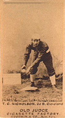 1887 Old Judge T.C. Nicholson, 2d B, Cleveland #345-2b Baseball Card
