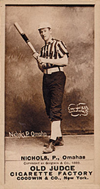 1887 Old Judge Nichols, P., Omahas #342-1a Baseball Card