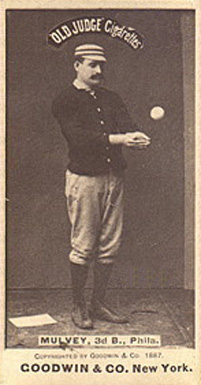 1887 Old Judge Mulvey, 3d B., Phila. #332-3a Baseball Card