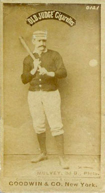 1887 Old Judge Mulvey, 3d B., Phila. #332-2a Baseball Card
