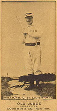 1887 Old Judge Milligan, C., St. Louis Browns #235-1a Baseball Card