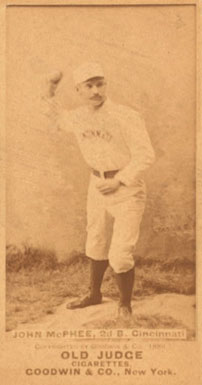 1887 Old Judge John McPhee, 2d B., Cincinnati #317-5b Baseball Card