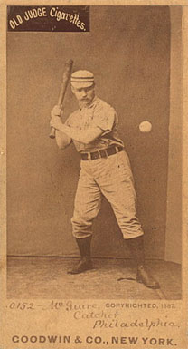 1887 Old Judge McGuire, Catcher, Philadelphia #312-4b Baseball Card
