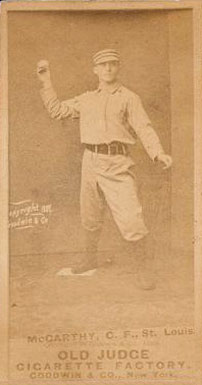 1887 Old Judge McCarthy, C.F., St. Louis #301-2c Baseball Card