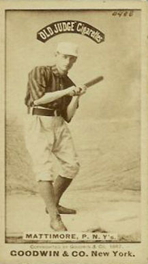 1887 Old Judge Mattimore, P. N.Y's #297-5b Baseball Card