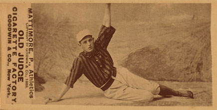 1887 Old Judge Mattimore, P., Athletics #297-9a Baseball Card
