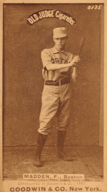 1887 Old Judge Madden, P., Boston #288-4a Baseball Card