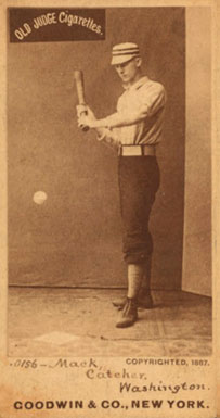 1887 Old Judge Mack, Catcher, Washington #285-3a Baseball Card