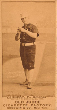 1887 Old Judge Kennedy, P., Omahas #259-4b Baseball Card