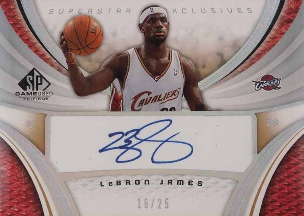 2005 SP Game Used Superstar Exclusives Autograph LeBron James #SE-LJ Basketball Card