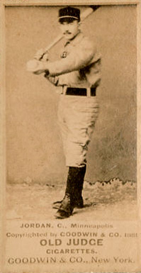1887 Old Judge Jordan, C., Minneapolis #249-1a Baseball Card