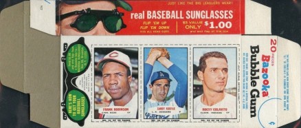 1965 Bazooka Complete Box Frank Robinson/Rocky Colavito/Sandy Koufax # Baseball Card