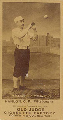 1887 Old Judge Hanlon, C.C., Pittsburghs #212-3b Baseball Card